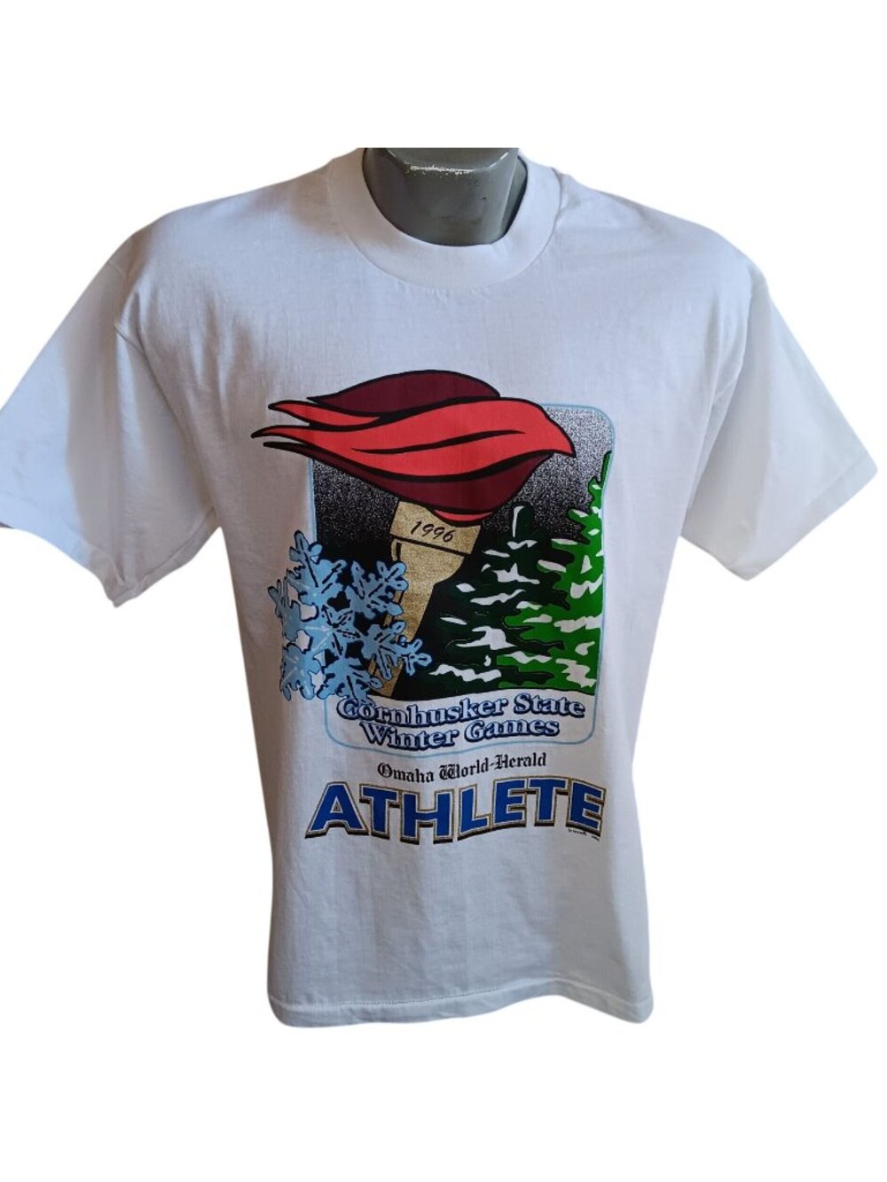 Nebraska Cornhusker Vintage T-shirt Single Stitch Large 1990's State Games Mens